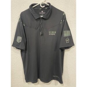 Colosseum Texas Tech Polo Shirt Mens XL Black Military OHT NCAA Short Slv